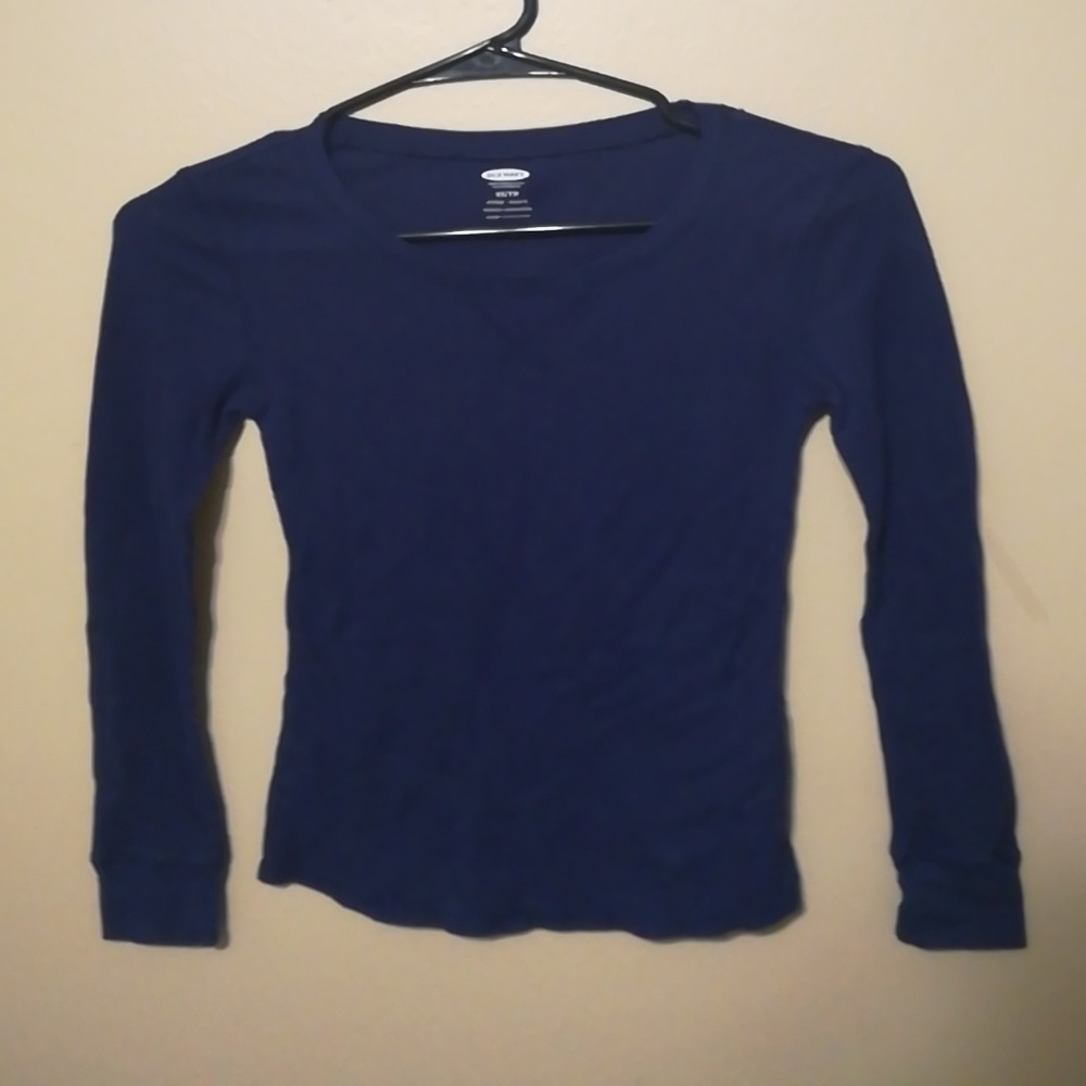 Navy Blue Long Sleeve Shirt